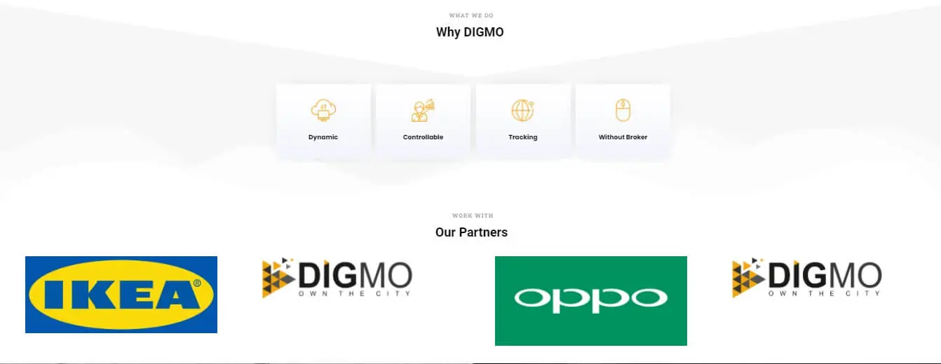 Digmo website screen